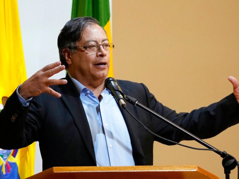 Gustavo Petro Taking Oath as Colombia President