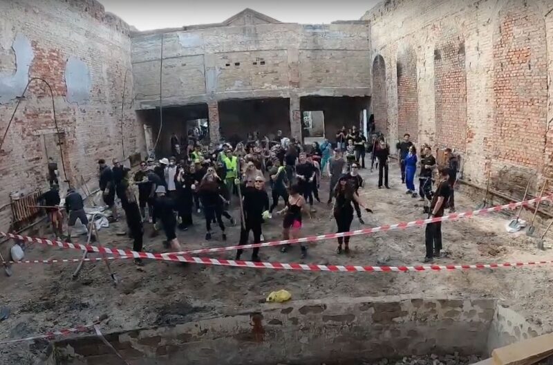 Clean-up raves invite volunteers to dance and rebuild together in Ukraine