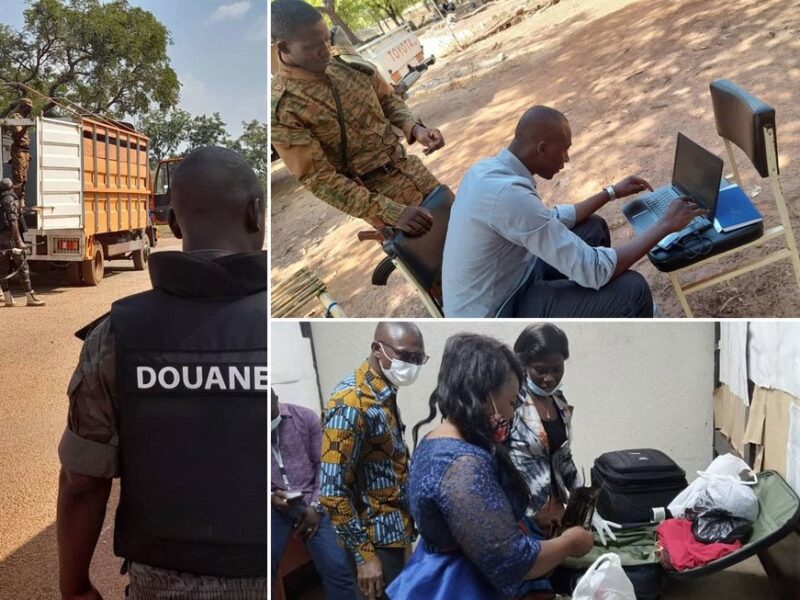 In Burkina Faso, frontline officers carried out checks at suspected smuggling hotspots.
