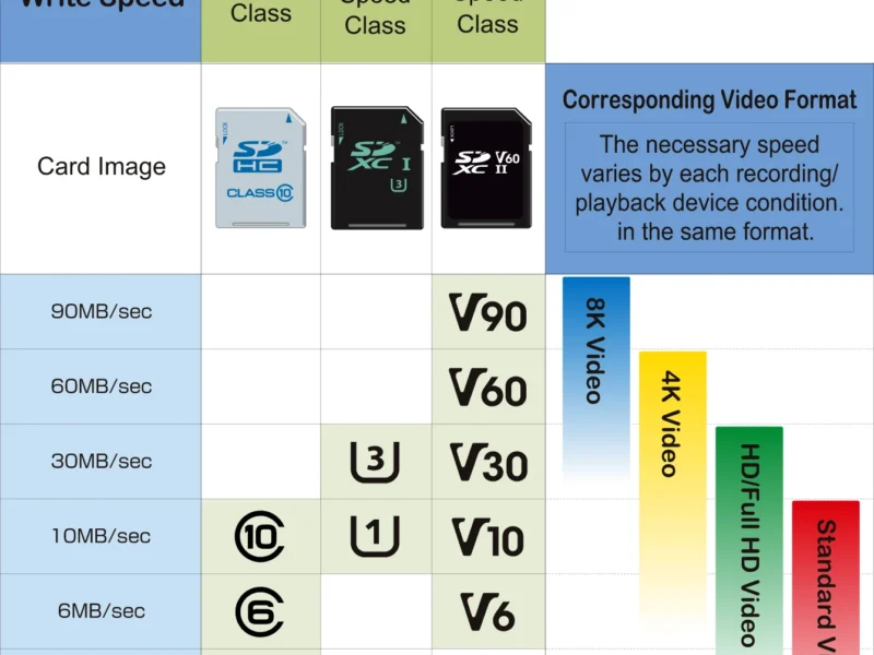 A chart from the SD Association explaining how its various speed class ratings work.